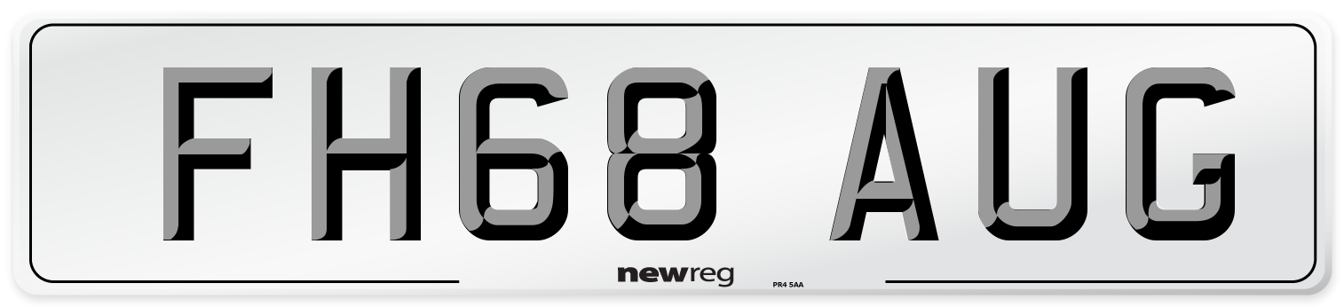 FH68 AUG Number Plate from New Reg